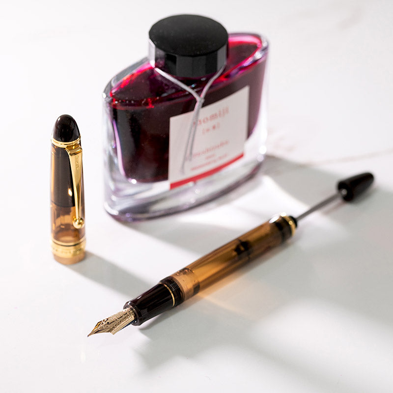 Pilot Custom 823 Fountain Pen Gift Set - Clear - 14k Gold - - Fountain Pens - Bunbougu