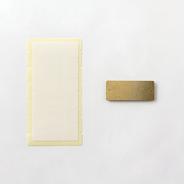 Traveler's Company Brass Label Plates - Set of 6 -  - Notebook Accessories - Bunbougu