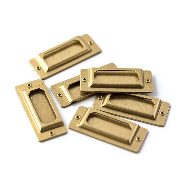 Traveler's Company Brass Label Plates - Set of 6 -  - Notebook Accessories - Bunbougu