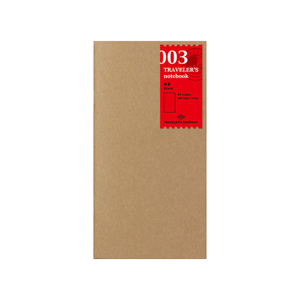 Traveler's Company Traveler's Notebook Refill 003 - Blank - Regular Size -  - Notebook Accessories - Bunbougu