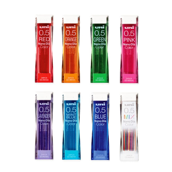 Uni Nano Dia Colour Lead - 0.5 mm -  - Pencil Leads - Bunbougu