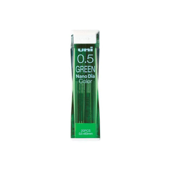Uni Nano Dia Colour Lead - 0.5 mm - Green - Pencil Leads - Bunbougu