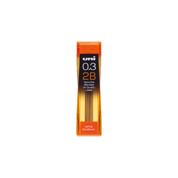 Uni Nano Dia Low-Wear Pencil Lead - 0.3 mm - 2B - Pencil Leads - Bunbougu
